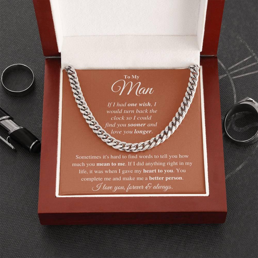 My Man - My Heart - Cuban Link Chain