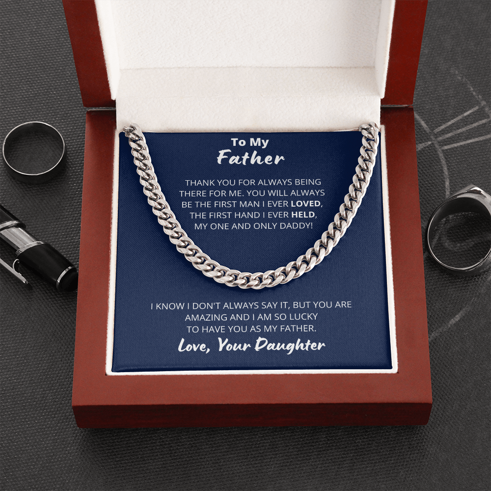 Father - Always loved - Cuban Link Chain