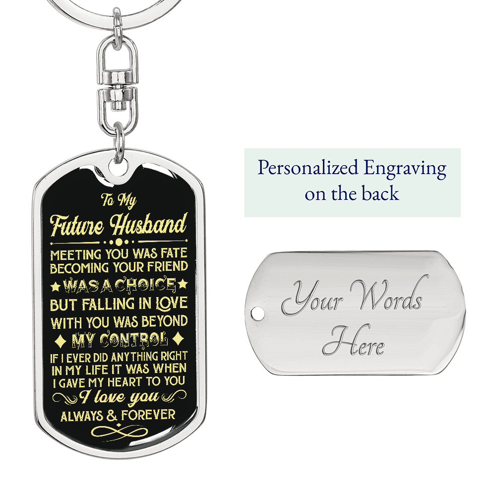 Future Husband - Fate - Dog Tag With Swivel Keychain