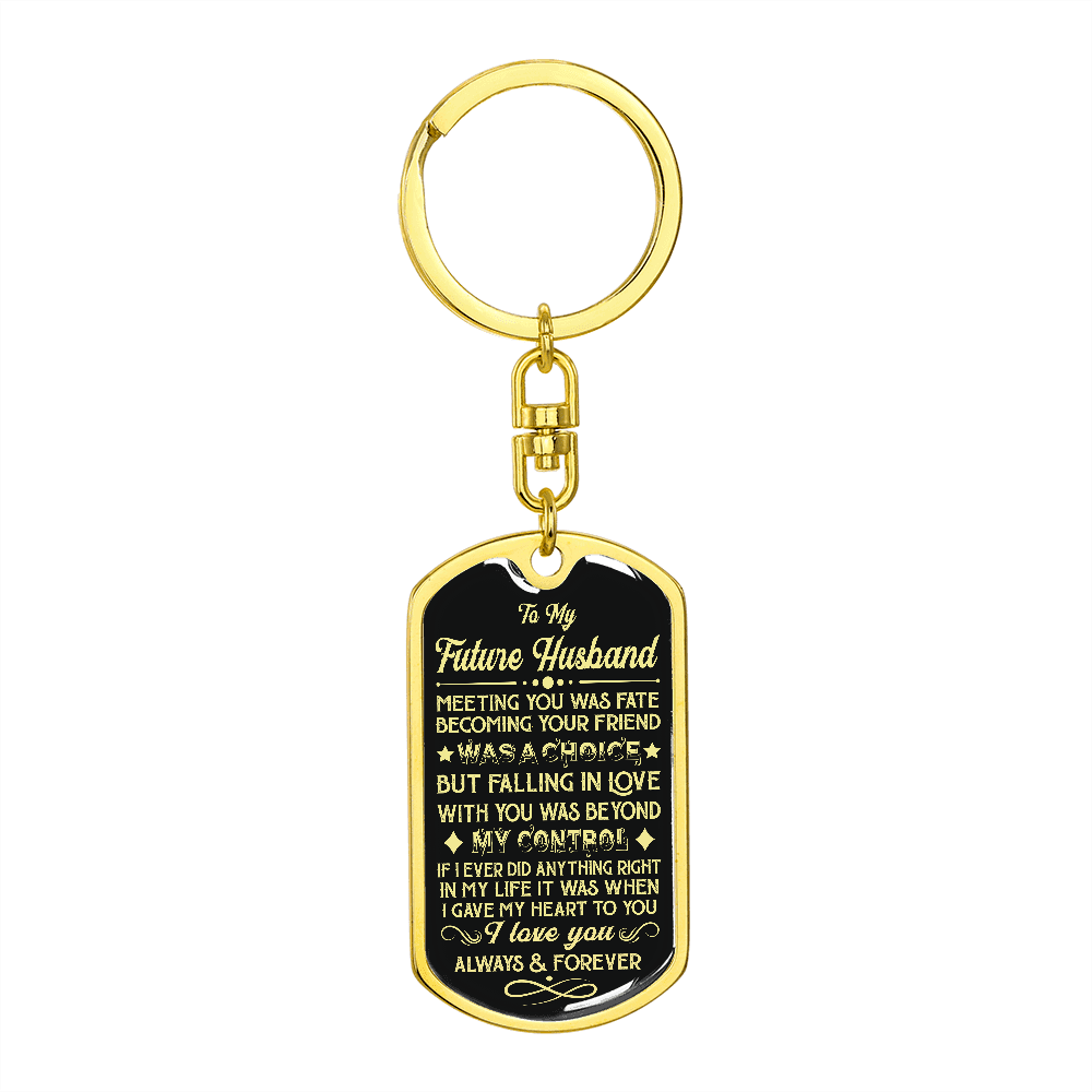 Future Husband - Fate - Dog Tag With Swivel Keychain