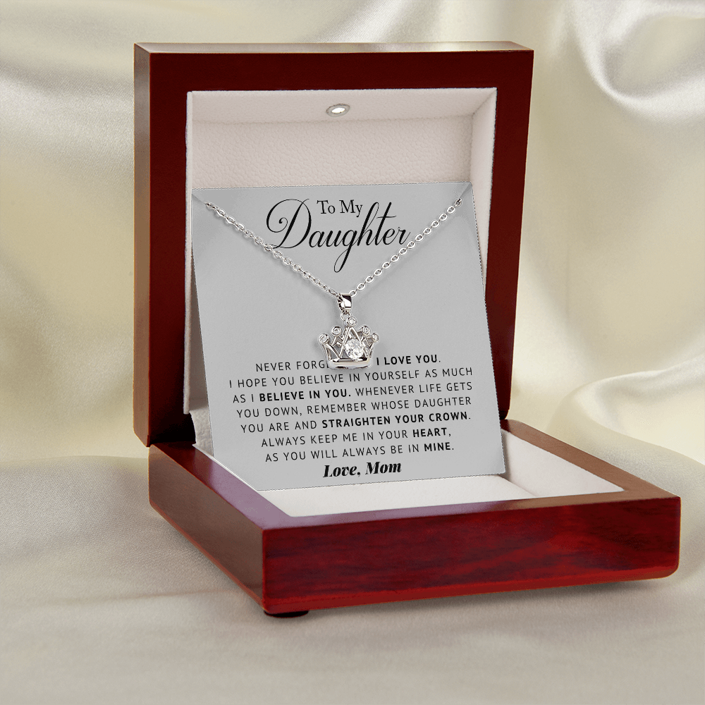Daughter - My Heart Forever - Crown Necklace