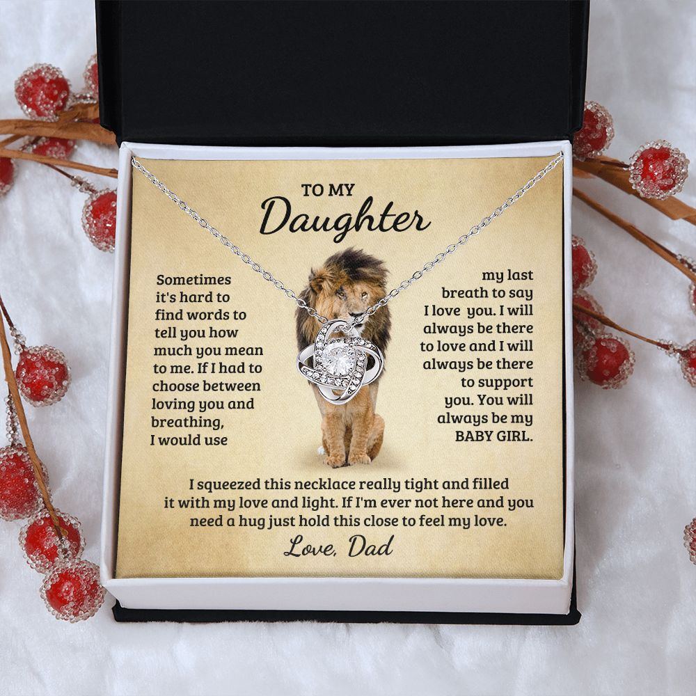 [Almost Sold Out] Daughter - Baby Girl - Love Knot Necklace