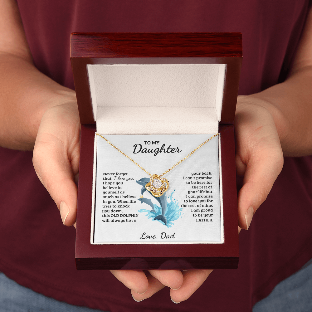 Daughter - Proud of you - Love Knot Necklace