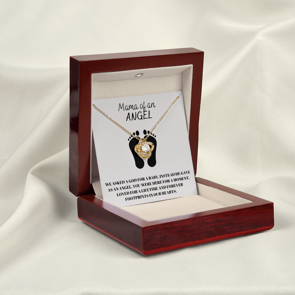 Mama of an Angel - Be Strong - Love Knot Necklace