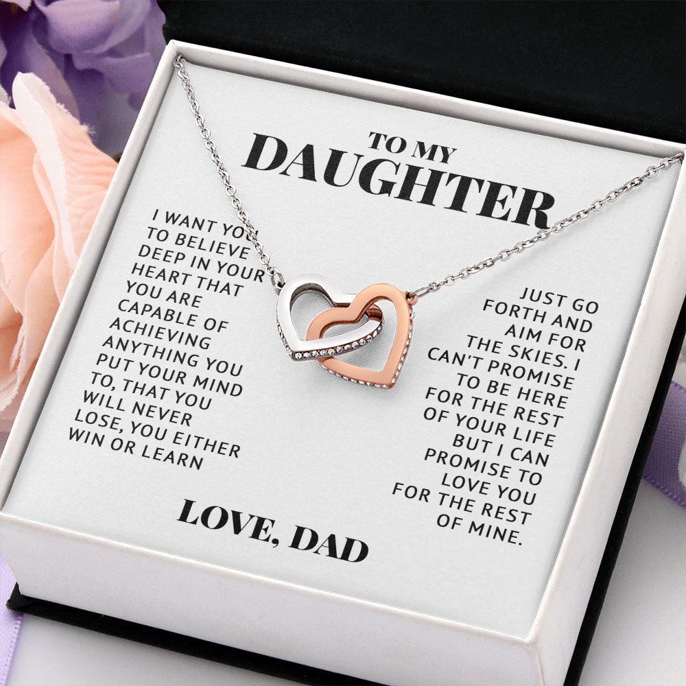 [ Almost Sold Out ] Daughter - Aim for the skies - Interlocking Hearts Necklace