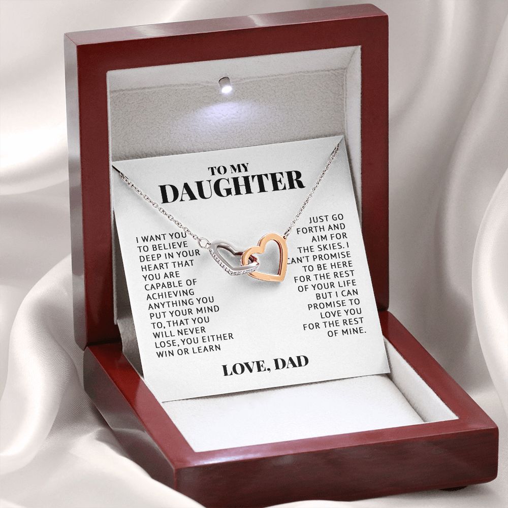 [ Almost Sold Out ] Daughter - Aim for the skies - Interlocking Hearts Necklace
