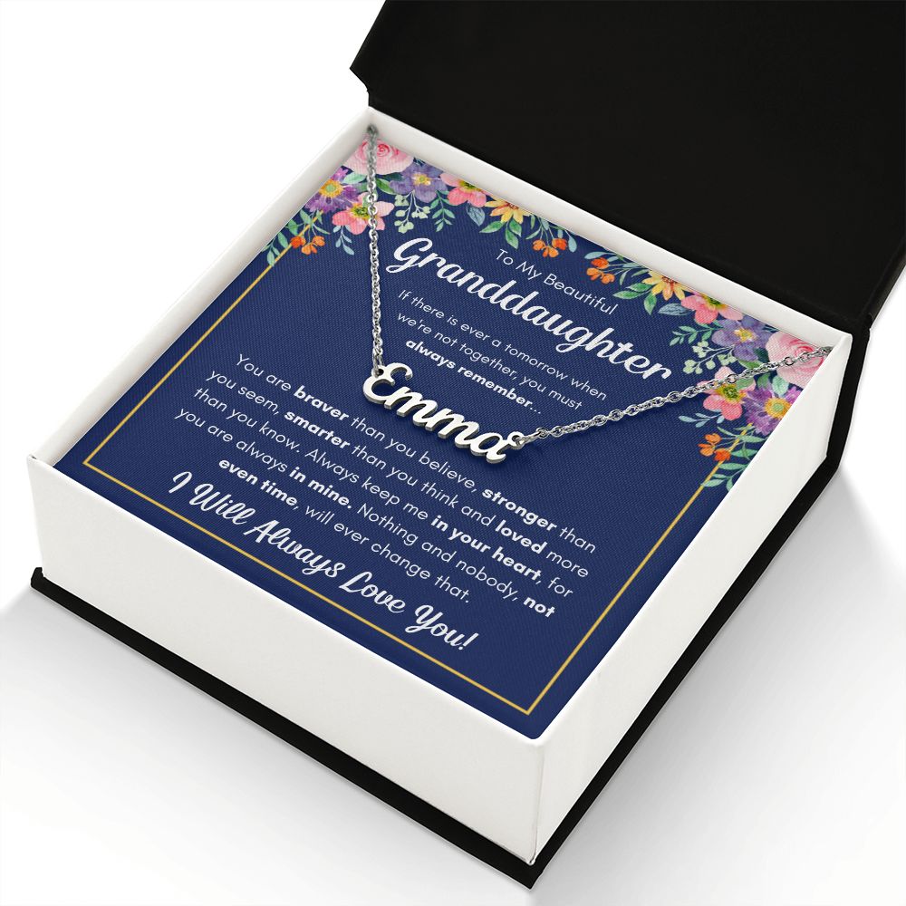 Custom name granddaughter gifts from grandma granddaughter necklace gifts for granddaughter grandmother granddaughter necklace from grandpa