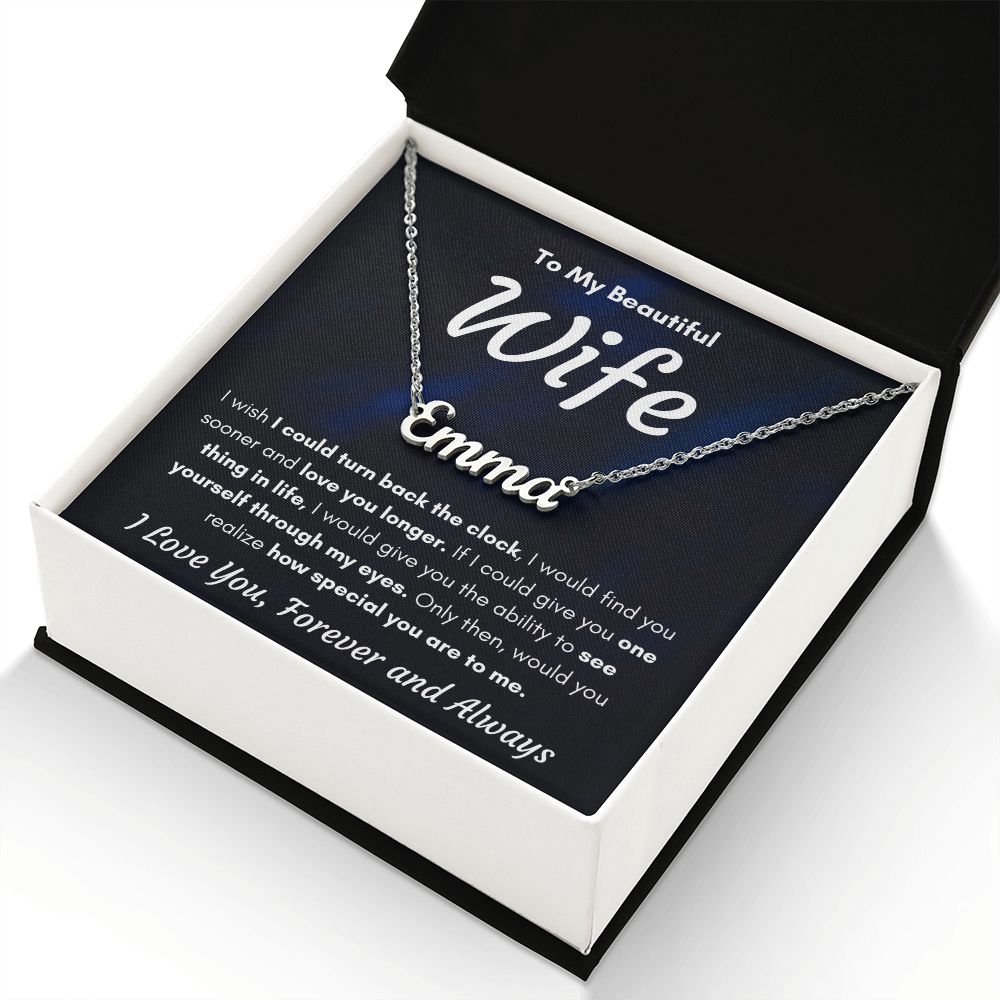 Custom name best anniversary gifts for her badass women gifts love necklaces for women gift for wife birthday presents for the wife