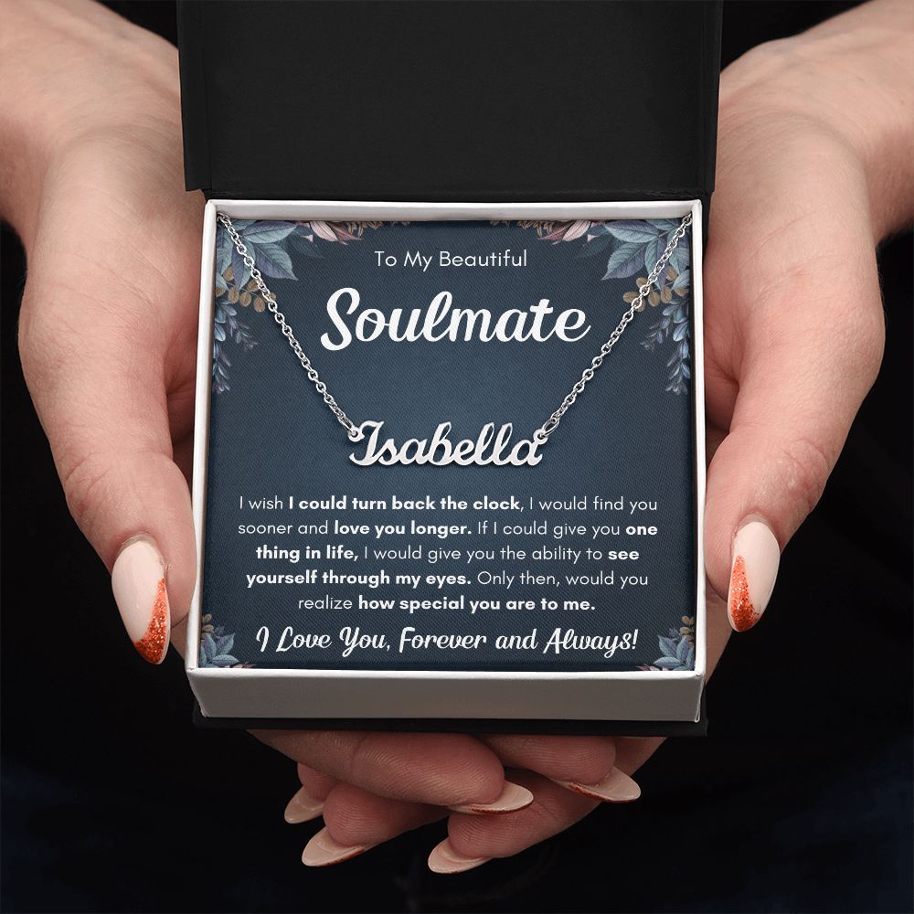 Custom name gift for girlfriend birthday personalized gifts for wife anniversary gift for her soulmate necklace for women present