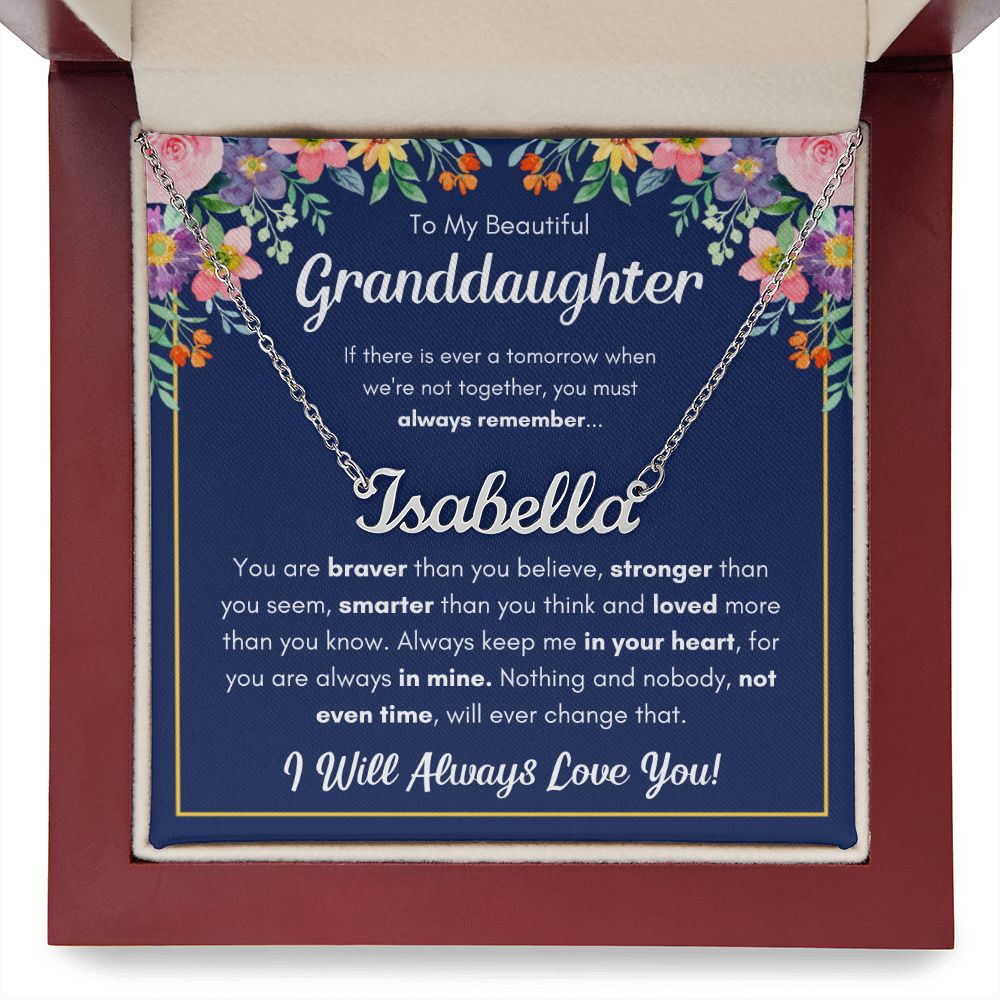 Custom name granddaughter gifts from grandma granddaughter necklace gifts for granddaughter grandmother granddaughter necklace from grandpa