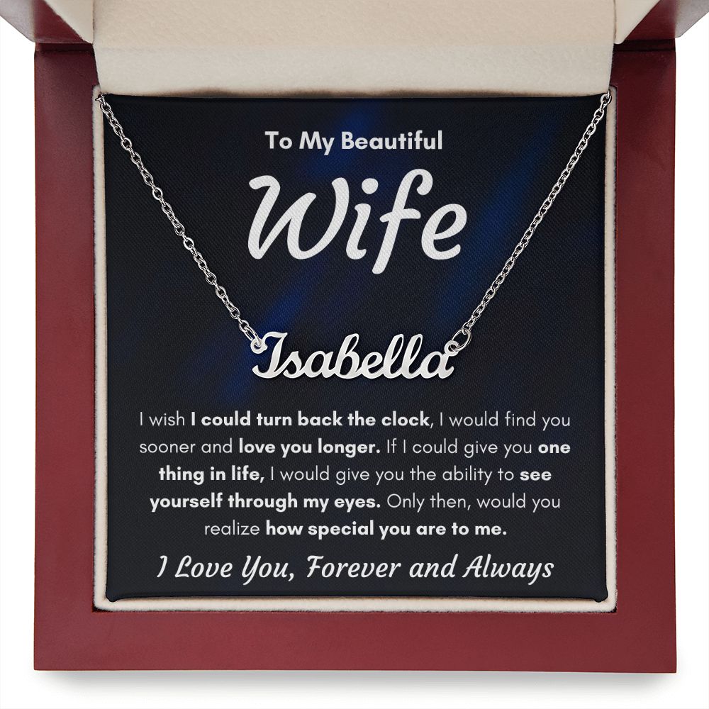 Custom name best anniversary gifts for her badass women gifts love necklaces for women gift for wife birthday presents for the wife