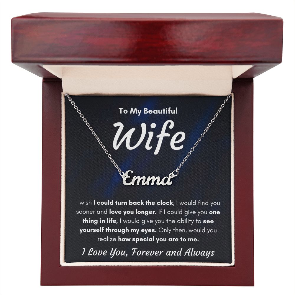 Custom name best anniversary gifts for her badass women gifts love necklaces for women gift for wife birthday presents for the wife