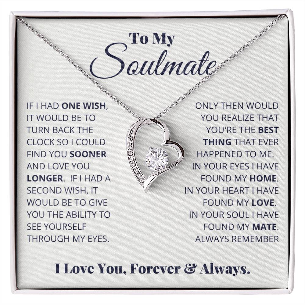 Soulmate - Forever & Always - Heart Necklace
