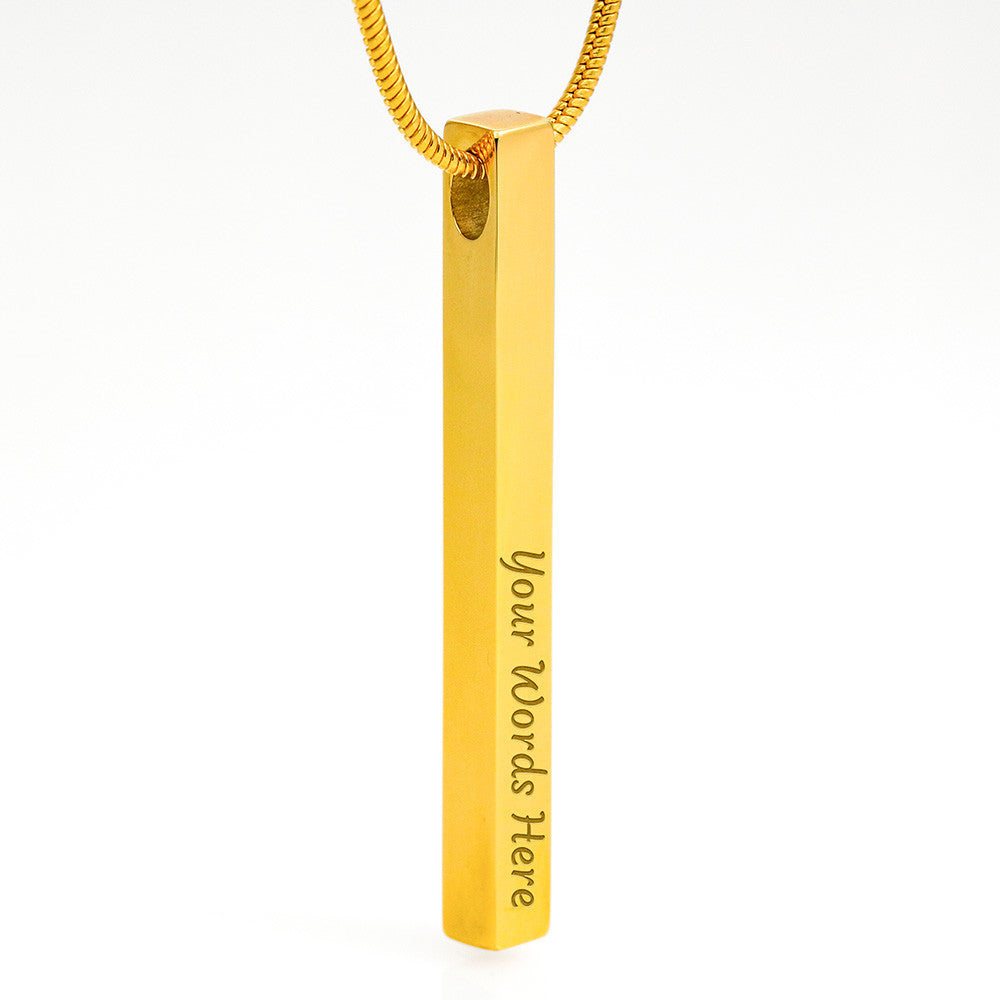 Two Sided Vertical - Necklace