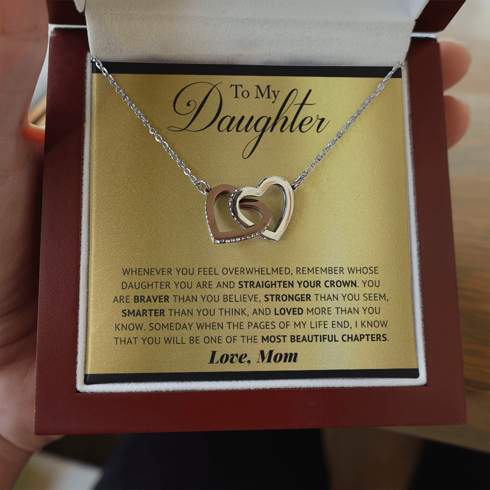 Daughter - Pages Of My Life - Interlocking Hearts Necklace