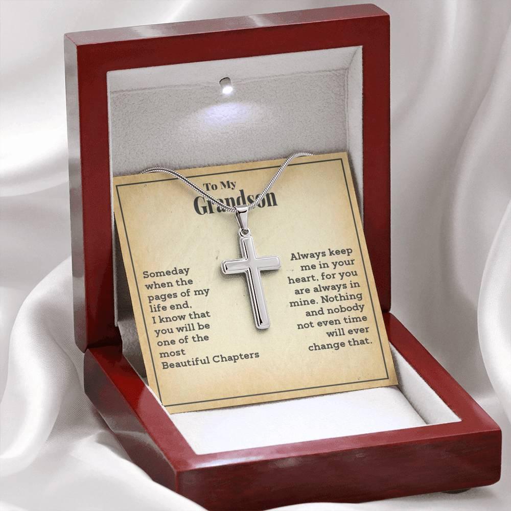 Grandson - Beautiful Chapters - Cross Gift Necklase