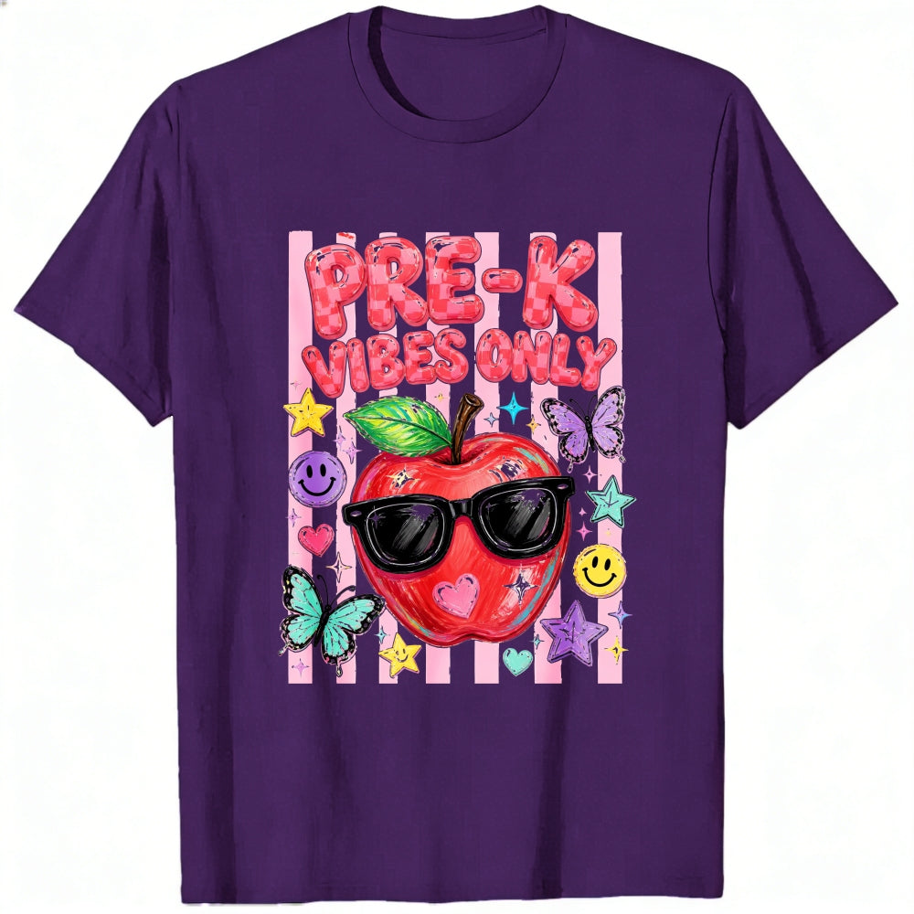 Cute Pre K Vibes Only Apple Sunglasses Classic T-Shirt