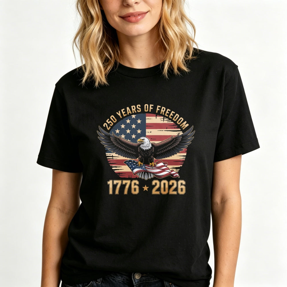 American Eagle Flag 250 Years Of Freedom 1776 2026 Classic T-Shirt
