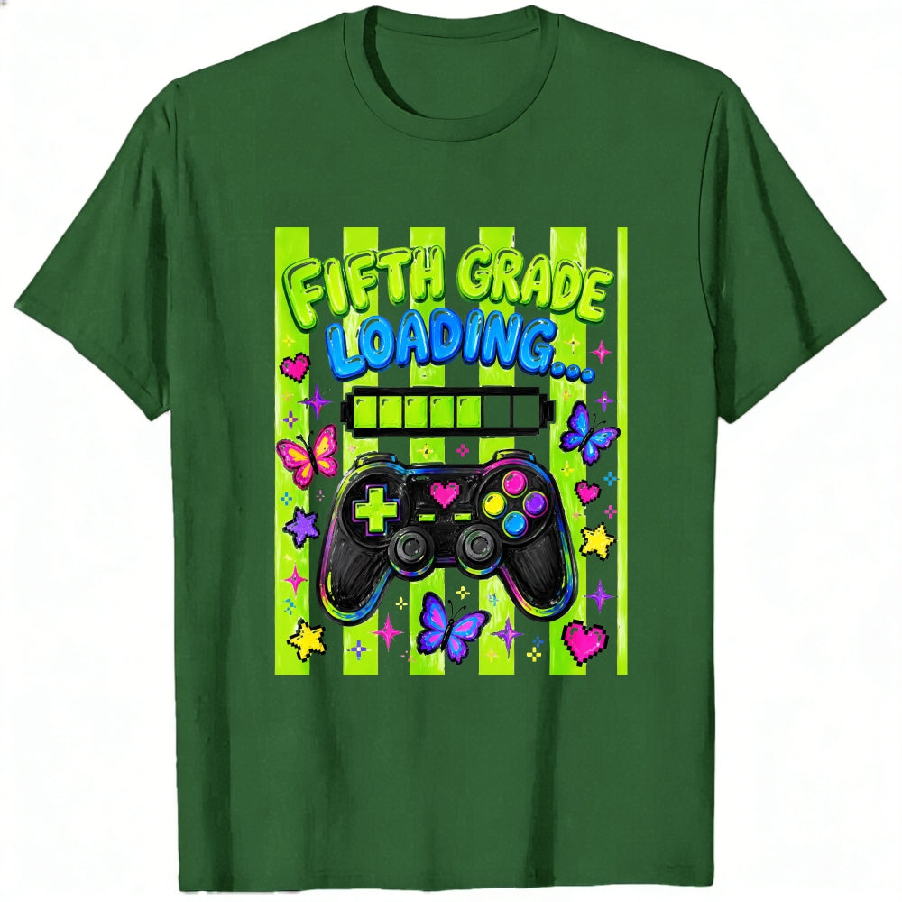 Cute Gamer Girl Fifth Grade Loading Classic T-Shirt
