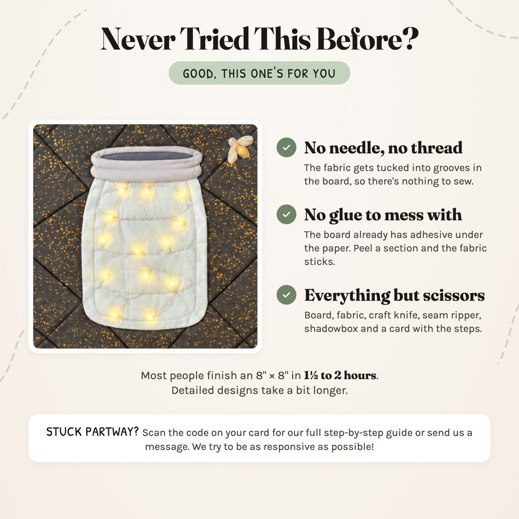 Kinusaiga Craft Kit: Firefly Jar, 8" × 8"