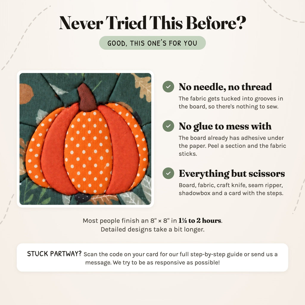 Kinusaiga Craft Kit: Pumpkin, 8" × 8"