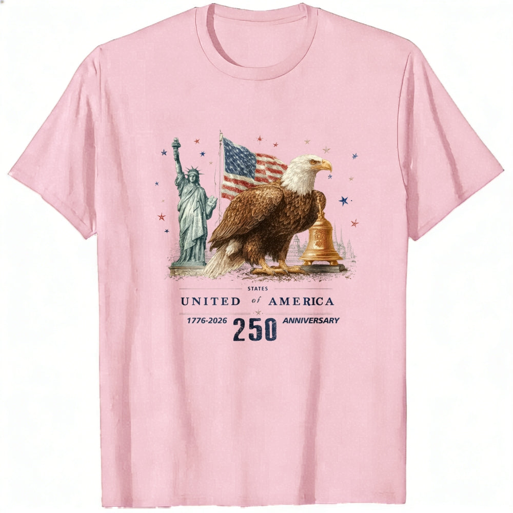 Patriotic American Eagle Statue And Liberty Classic T-Shirt United States 250 Anniversary