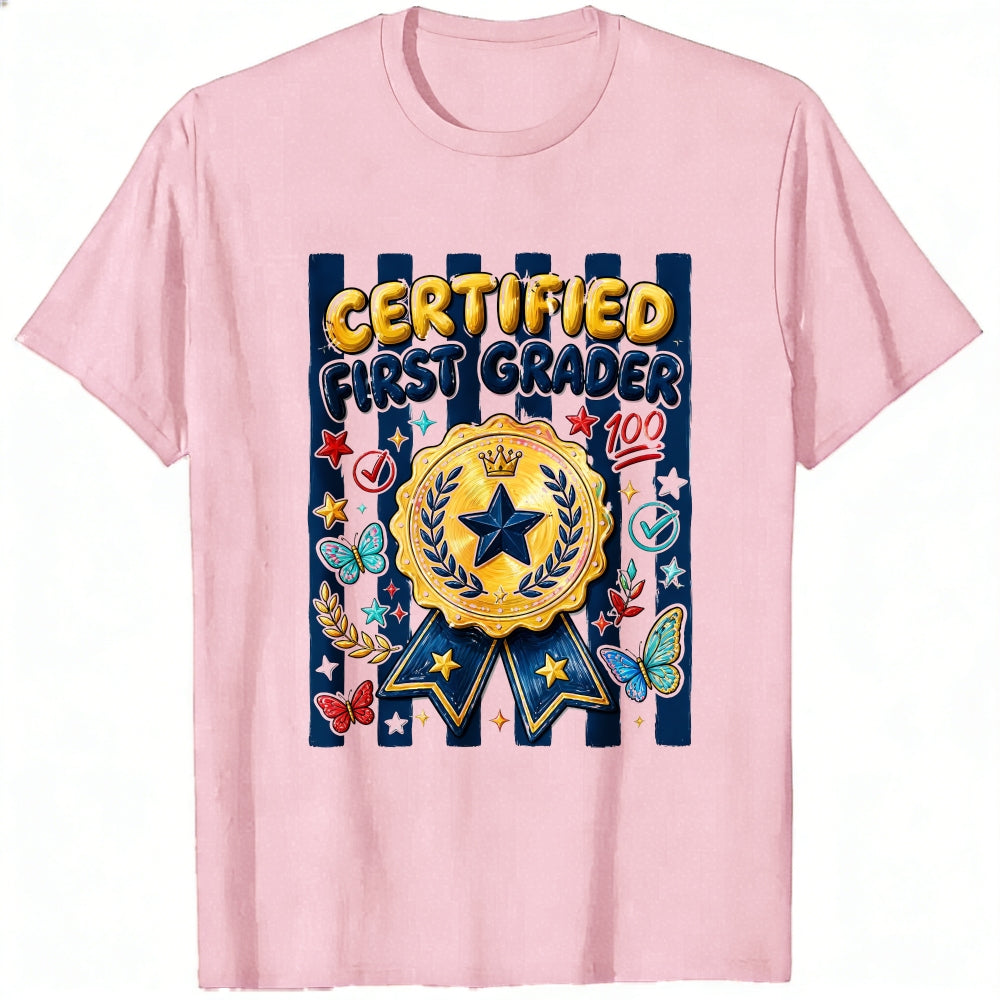 Cute Certified First Grader Badge Classic T-Shirt