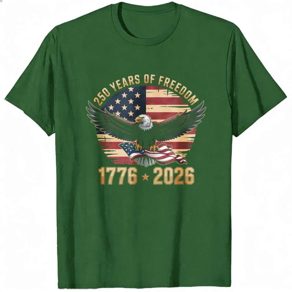 American Eagle Flag 250 Years Of Freedom 1776 2026 Classic T-Shirt