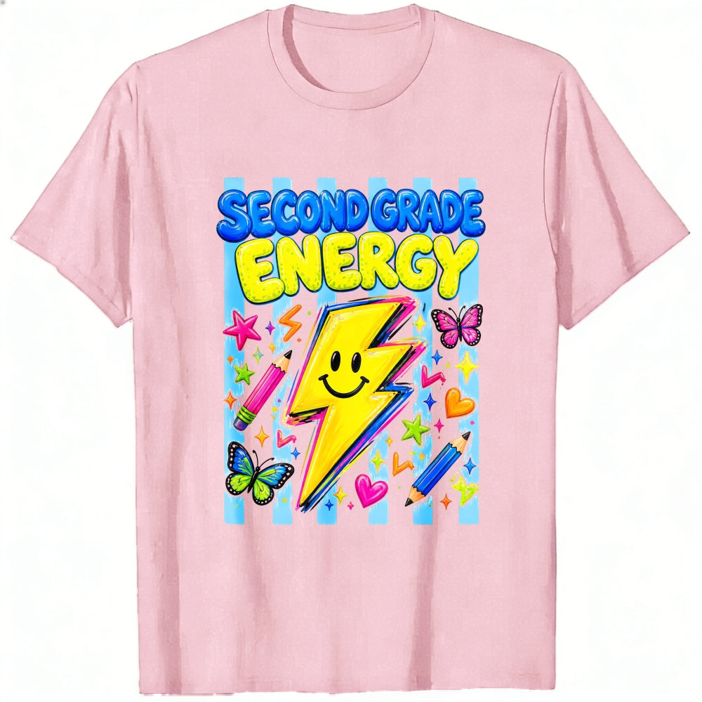 Cute Second Grade Energy Lightning Bolt Classic T-Shirt