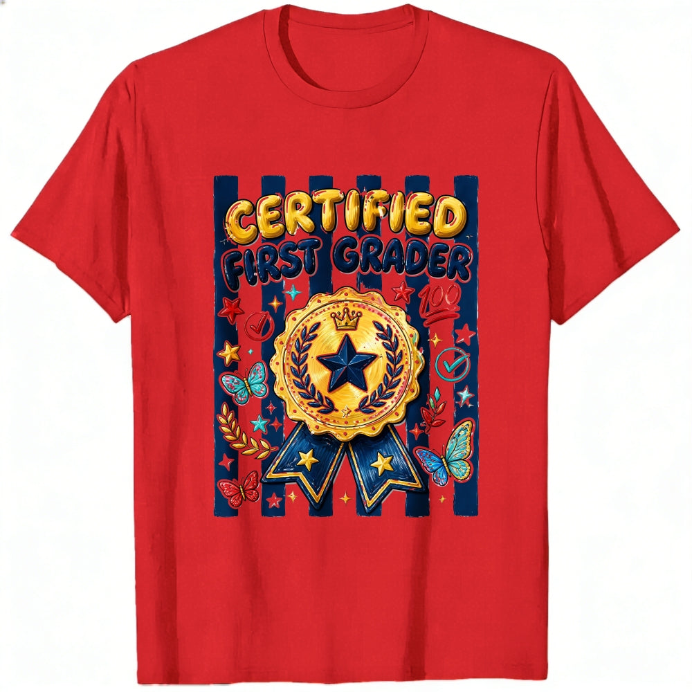 Cute Certified First Grader Badge Classic T-Shirt
