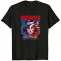 Patriotic American Flag Woman Classic T-Shirt