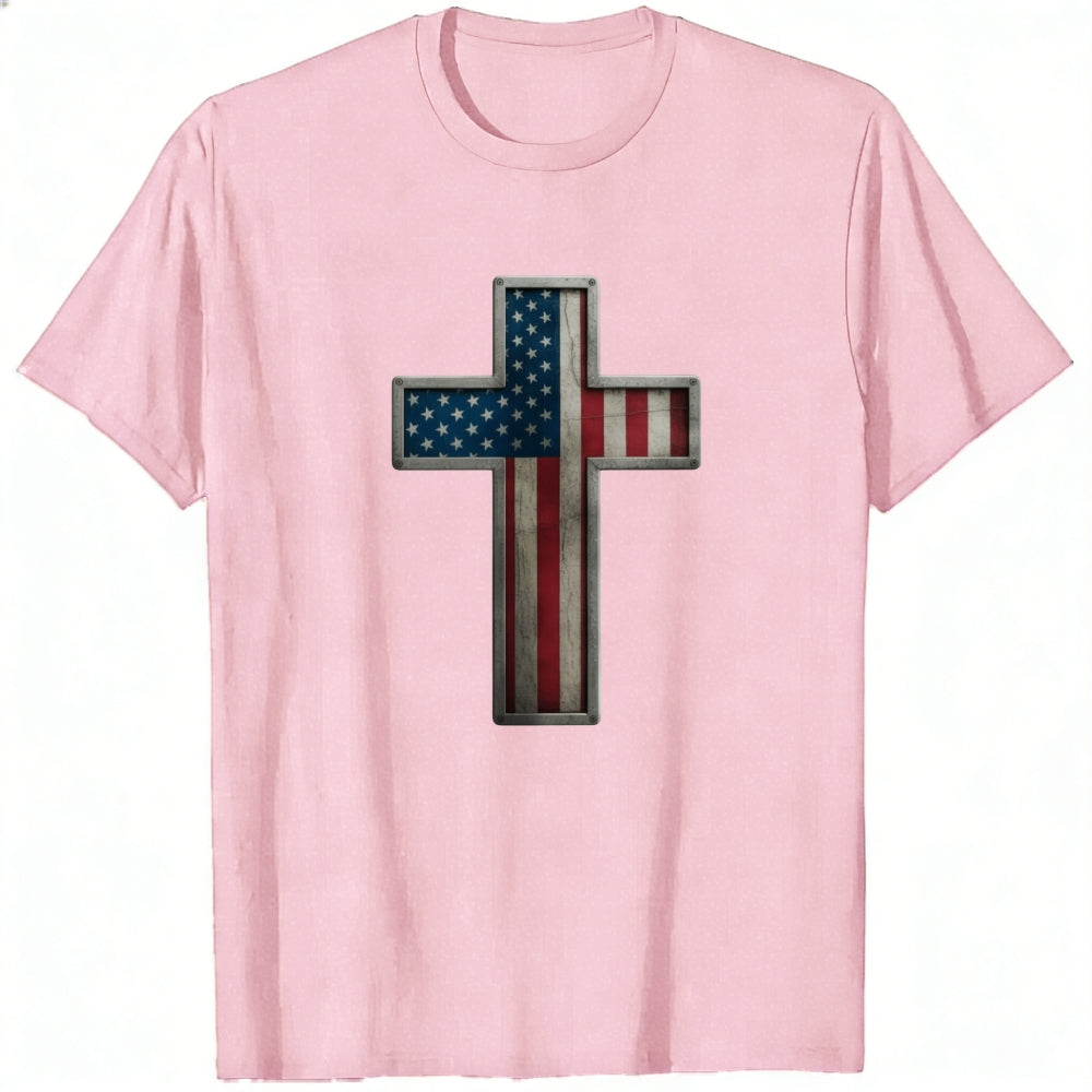 American Flag Cross Design Classic T-Shirt
