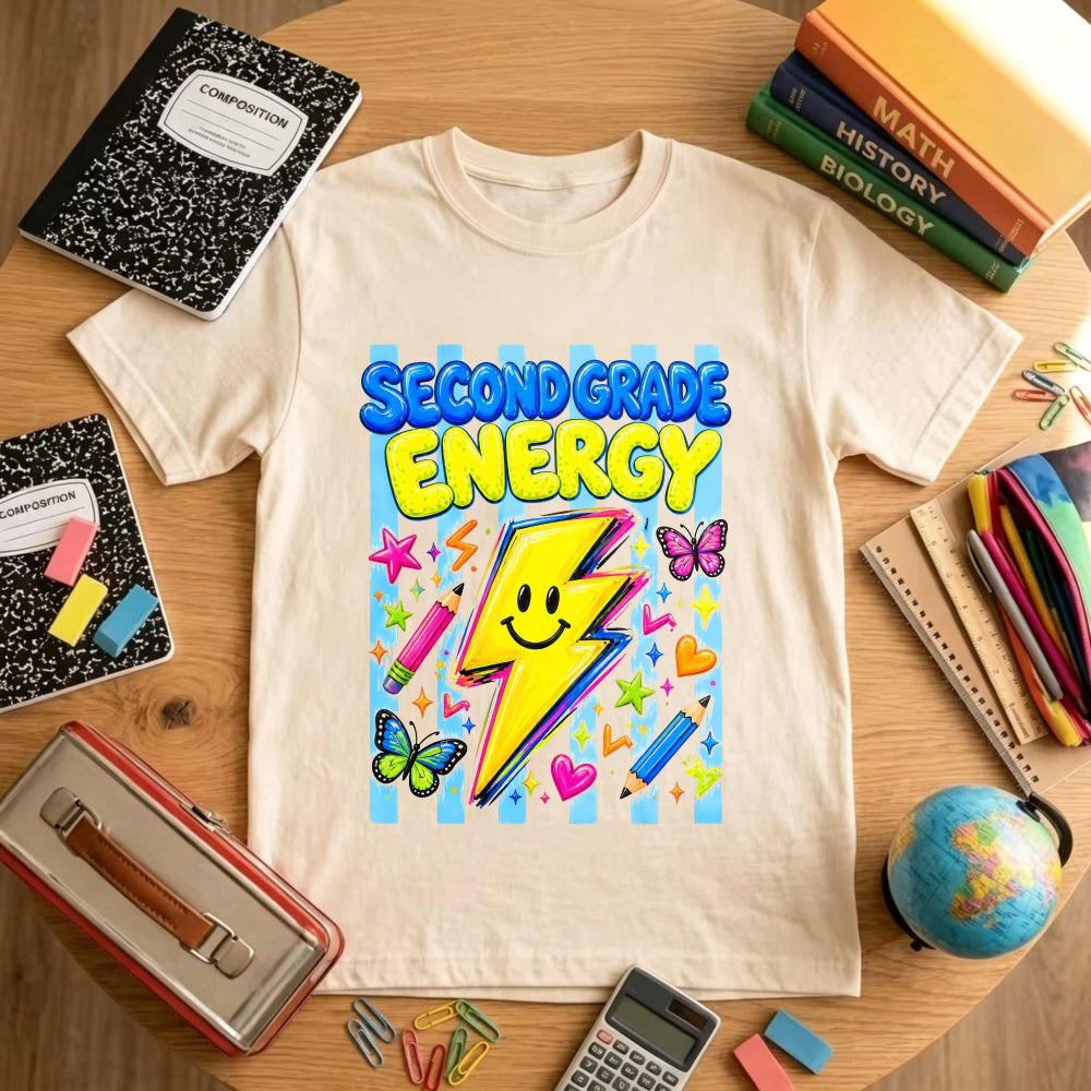 Cute Second Grade Energy Lightning Bolt Classic T-Shirt