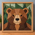 Kinusaiga Craft Kit: Chunky Brown Bear, 8" × 8"