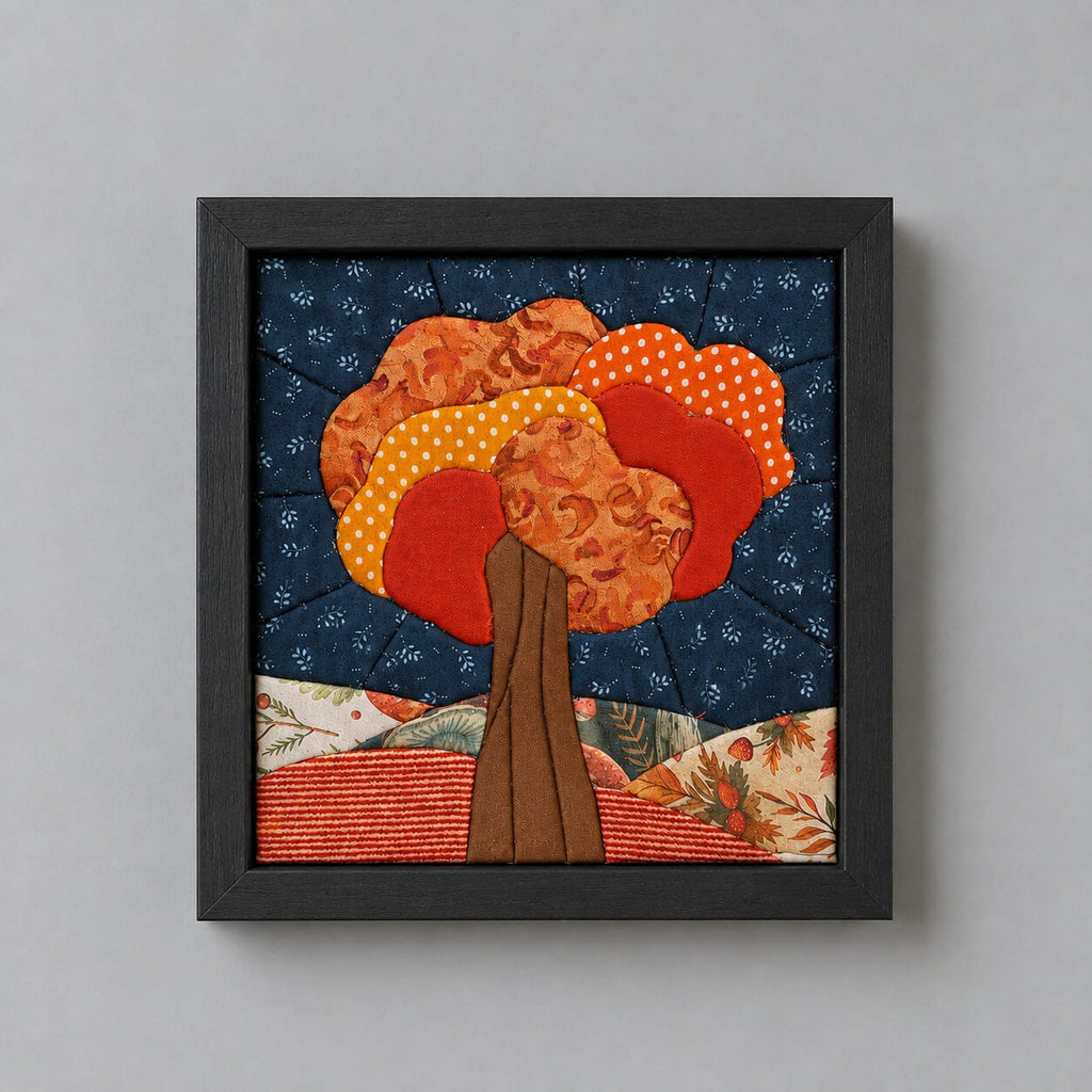 Kinusaiga Craft Kit: Fall Tree, 8" × 8"
