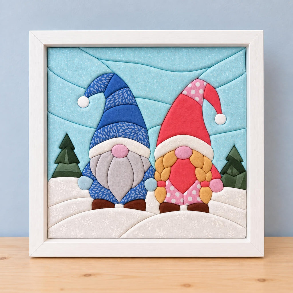 Kinusaiga Craft Kit: Gnomes, 8" × 8"