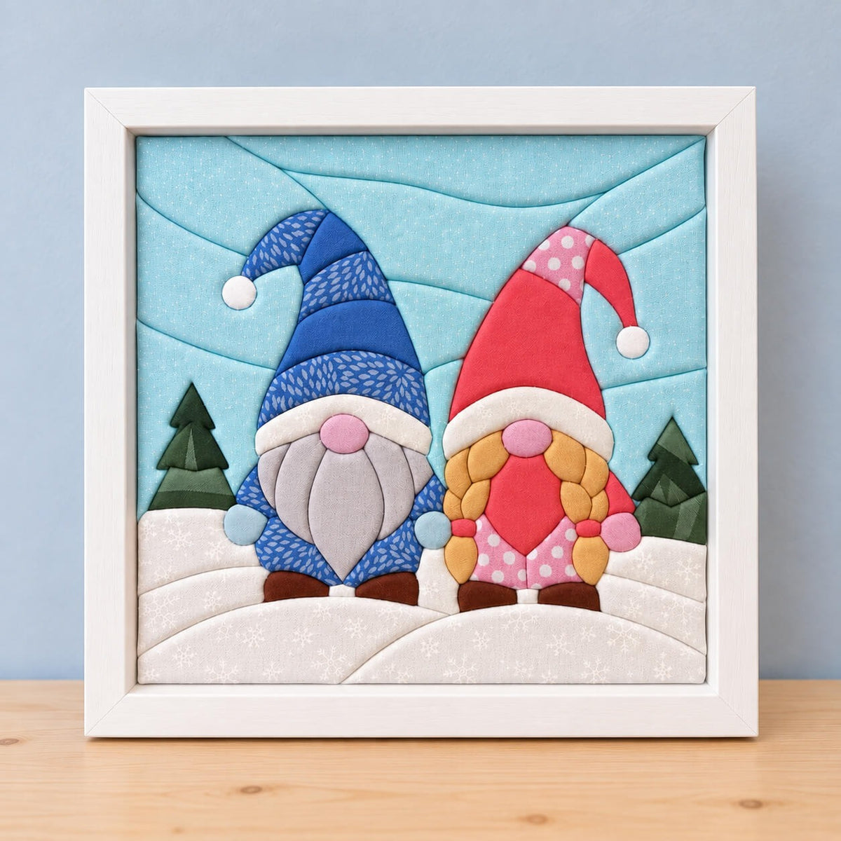 Kinusaiga Craft Kit: Gnomes, 8" × 8"
