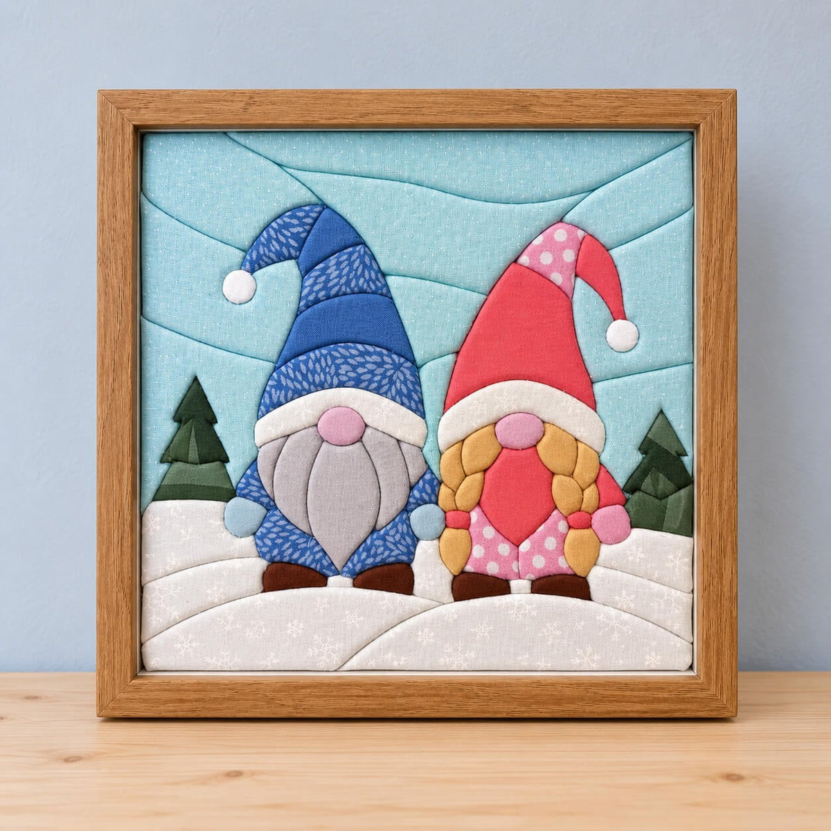 Kinusaiga Craft Kit: Gnomes, 8" × 8"