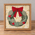 Kinusaiga Craft Kit: Holiday Wreath, 8" × 8"