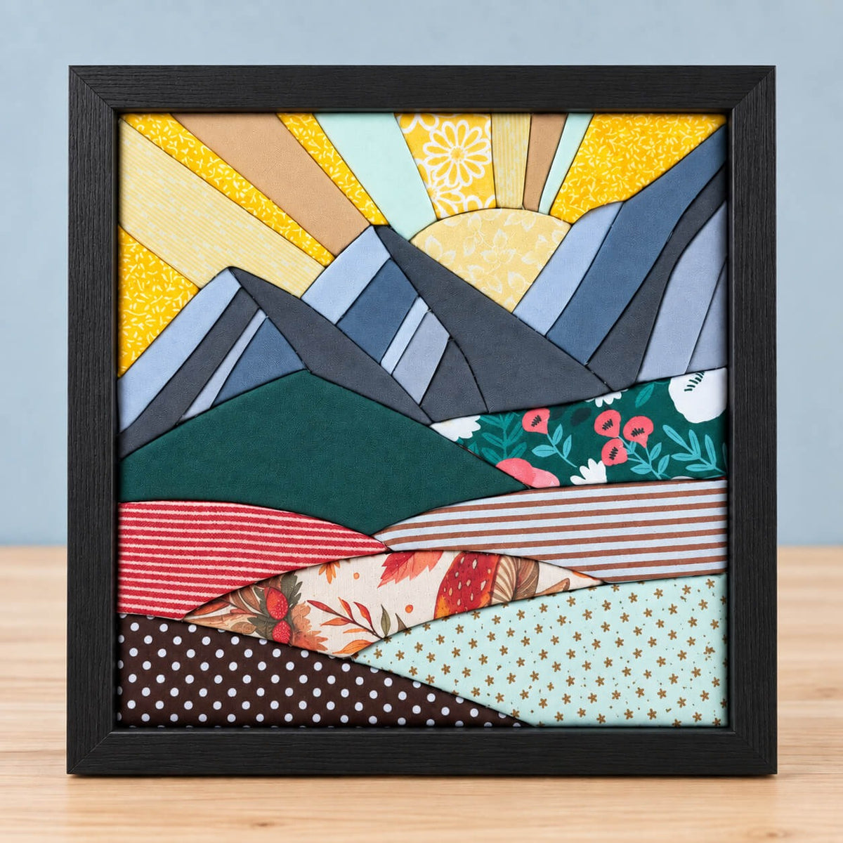 Kinusaiga Craft Kit: Mountain, 8" × 8"