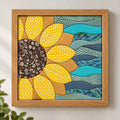 Kinusaiga Craft Kit: Sunflower, 8" × 8"
