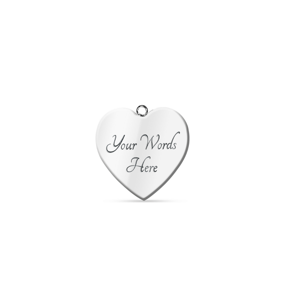 Mother's Day - Personalized Heart Pendant Bangle