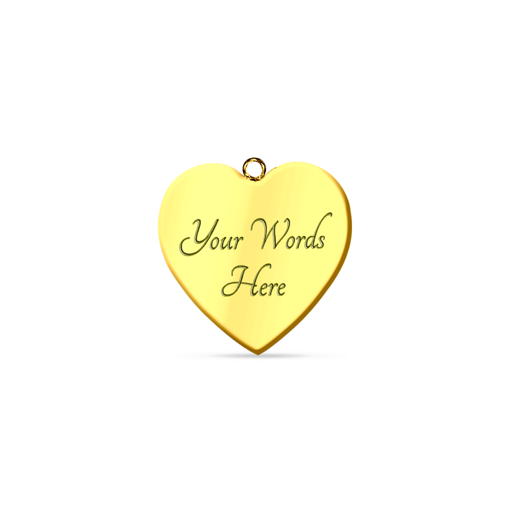 Mother's Day - Personalized Heart Pendant Bangle