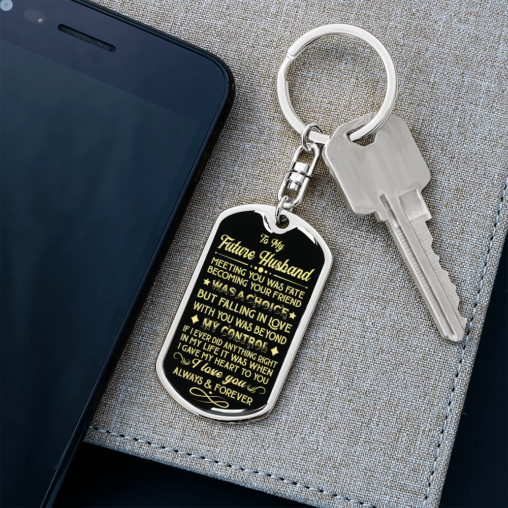 Future Husband - Fate - Dog Tag With Swivel Keychain