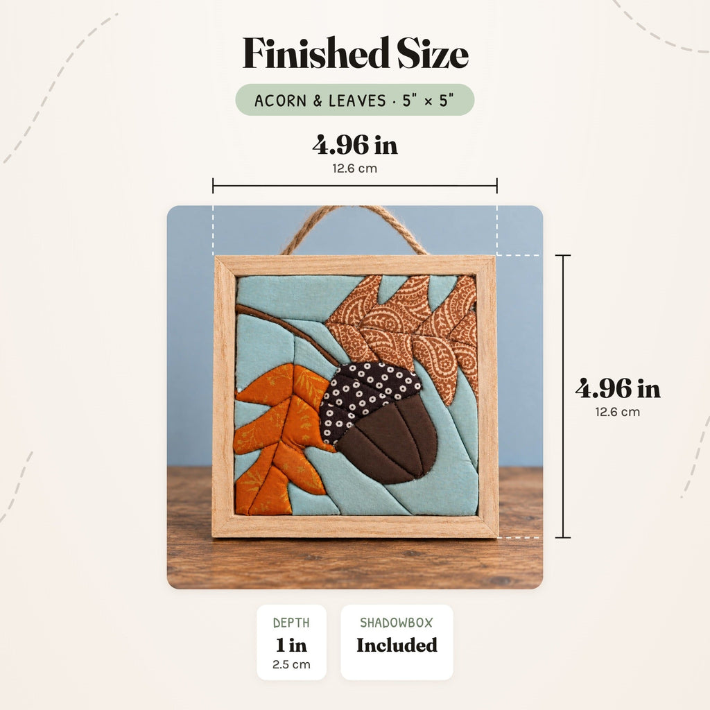 Kinusaiga Craft Kit: Acorn & Leaves, 5" × 5"