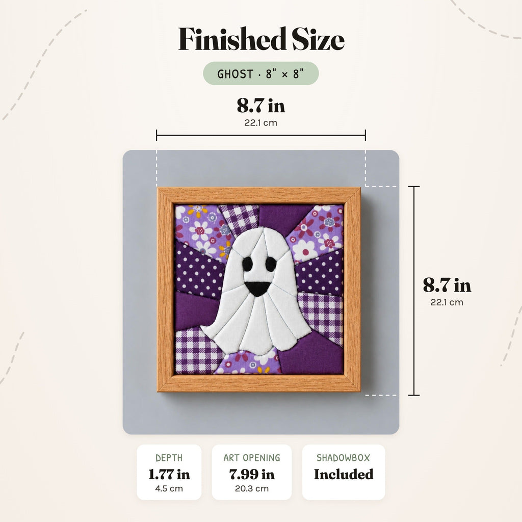 Kinusaiga Craft Kit: Ghost, 8" × 8"