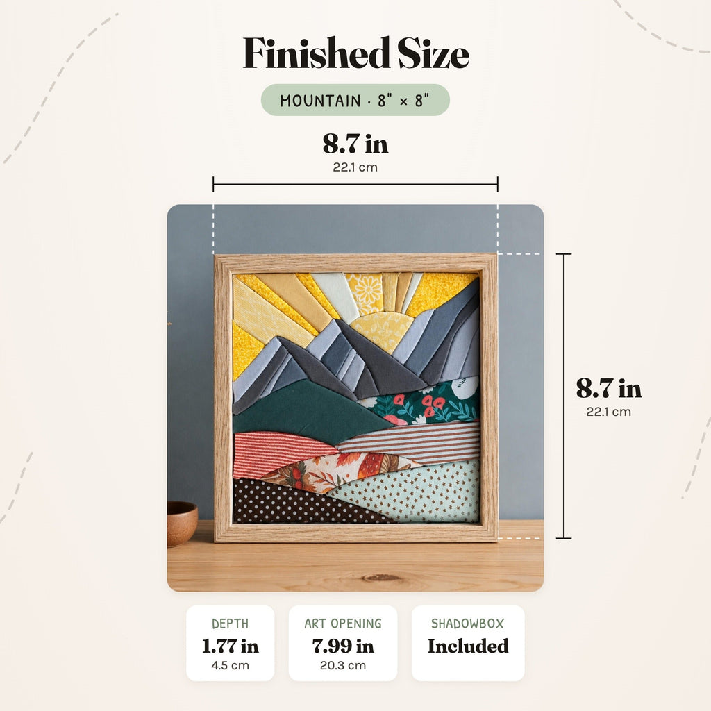 Kinusaiga Craft Kit: Mountain, 8" × 8"