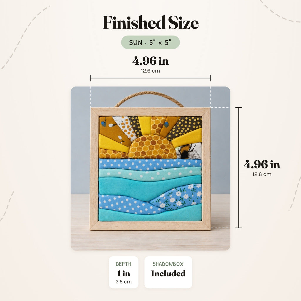 Kinusaiga Craft Kit: Sun, 5" × 5"