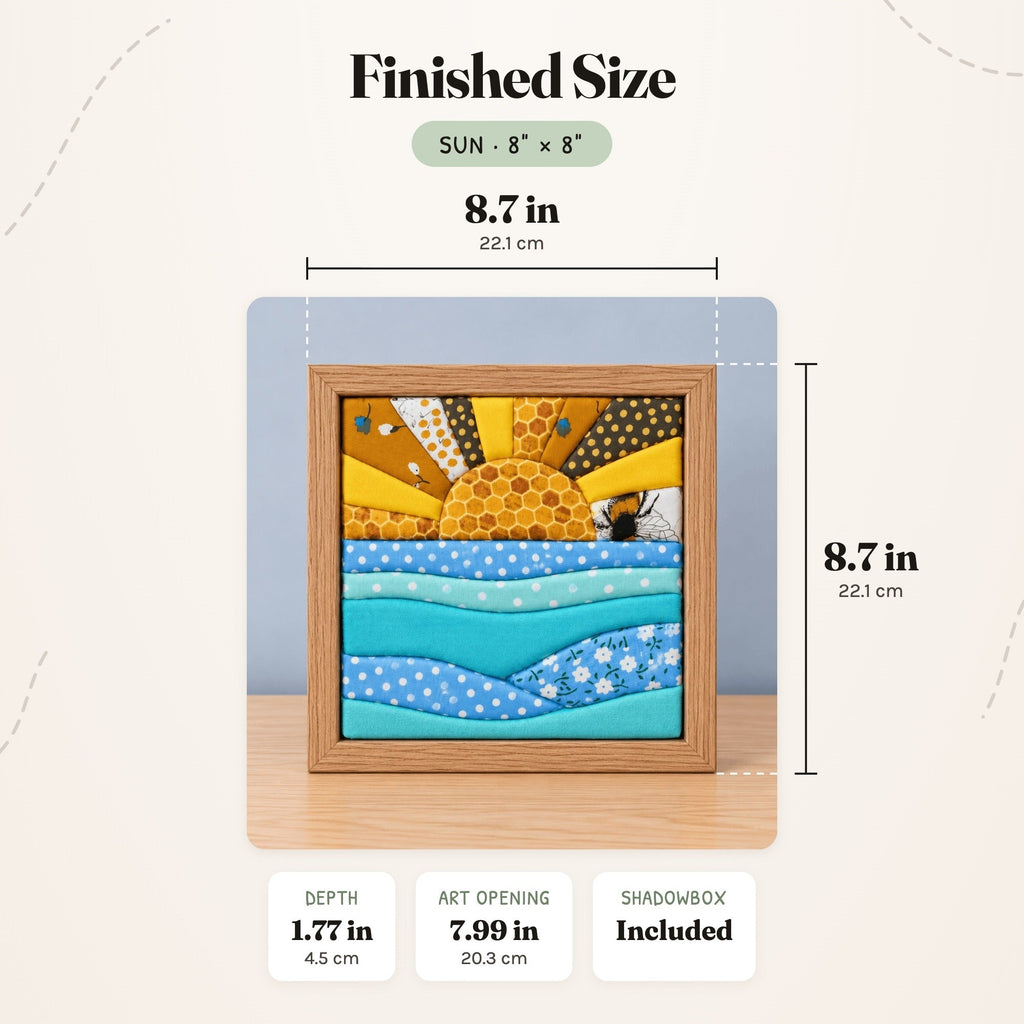 Kinusaiga Craft Kit: Sun, 8" × 8"