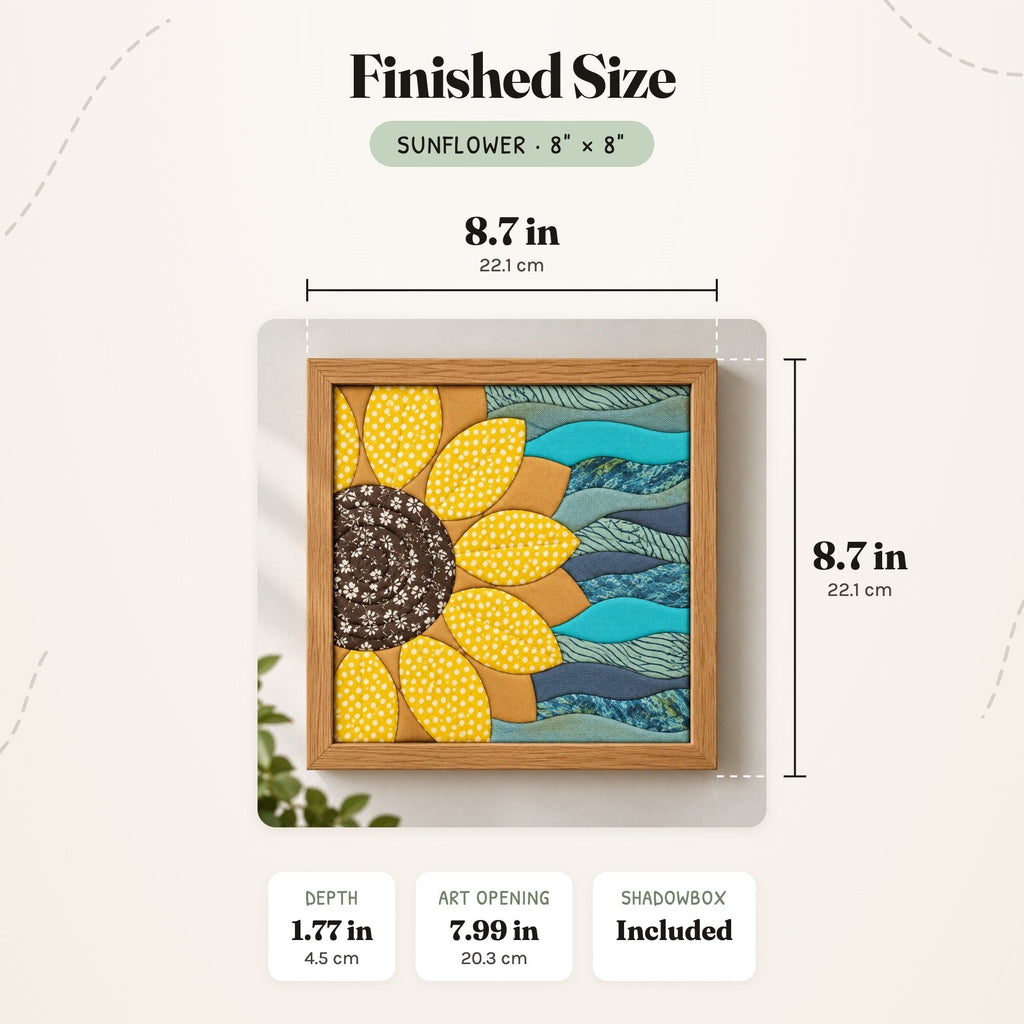 Kinusaiga Craft Kit: Sunflower, 8" × 8"